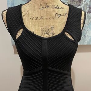 Bebe Ribbed Dress Black sz L